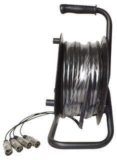 Microphone Snake Lead On Reel 25m 4 Inputs